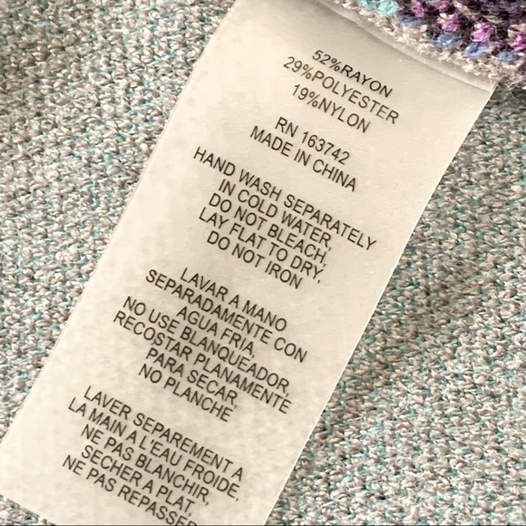 🌸New🌸 Sioni Open Front Long Sweater Top Size Large Gray Floral NWT - Picture 8 of 13